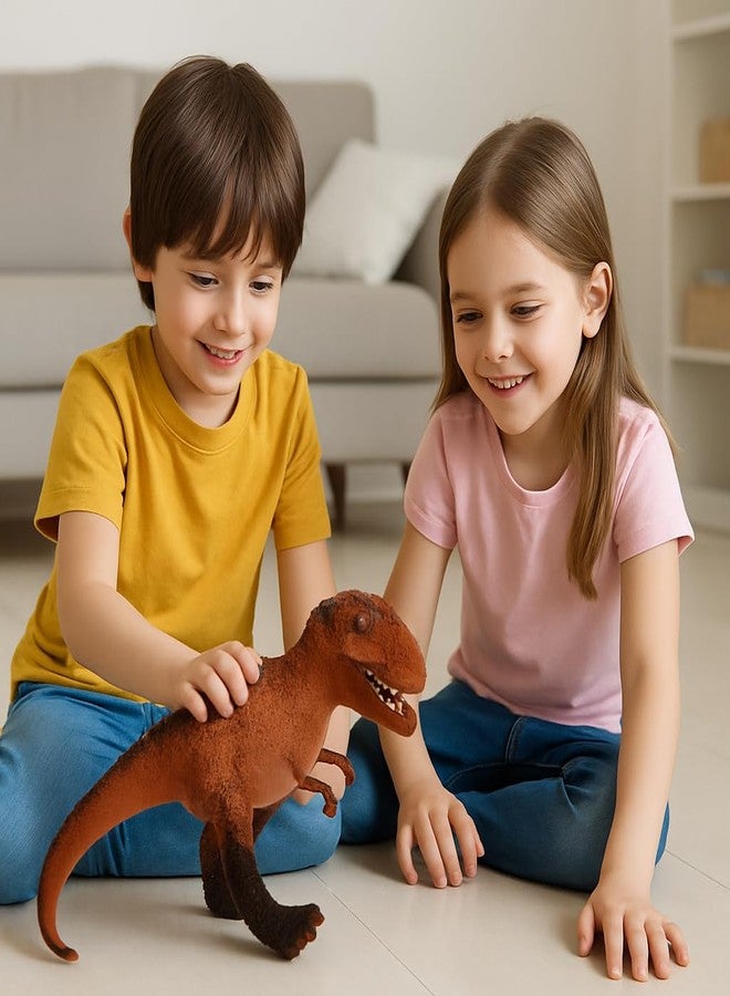 DTR Creation Tyrannosaurus Rex Dinosaur Toy for Kids - 26cm Brown Soft & Realistic Design | Educational Toy for Boys & Girls | Imaginative Play Figure - Image 5